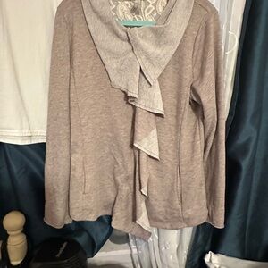 Vanity Gray Ruffle Blouse